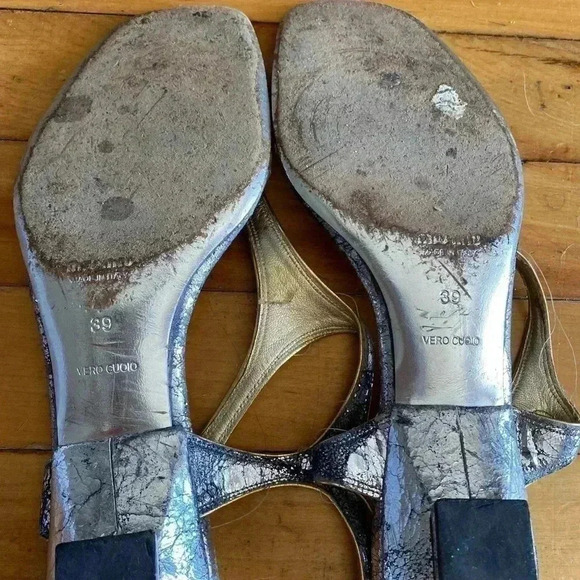 Miu Miu silver  metallic sandals - Picture 3 of 5